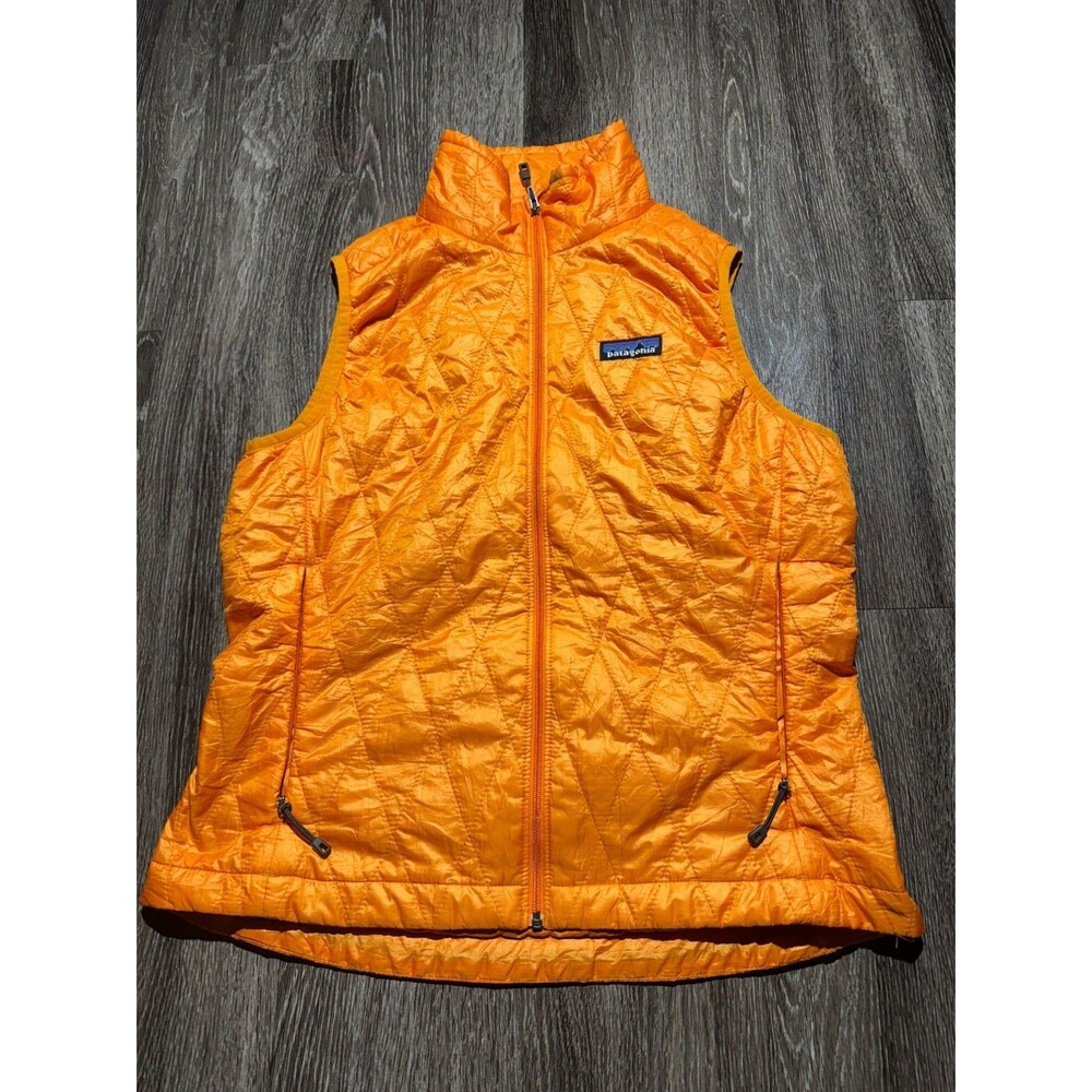 Patagonia Vest Women's S Orange Nano Puff Quilted Primaloft Insulated Gorpcore